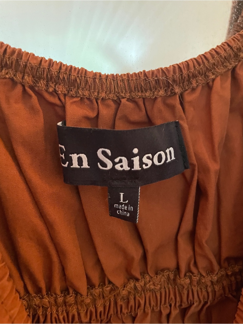En Saison Rust Brown Sleeveless Midi Dress - Picture 3 of 4